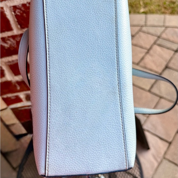 Coach Molly Tote Light Blue Pebbled Leather Tote Bag/Shoulder/Crossbody - Picture 4 of 5